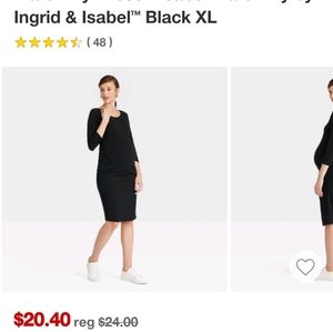 Midi Maternity Dress - Black